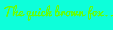 Image with Font Color 61FF0D and Background Color 0DFFDA